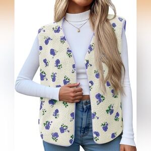 Cicy Bell Womens Fuzzy Fleece Vest